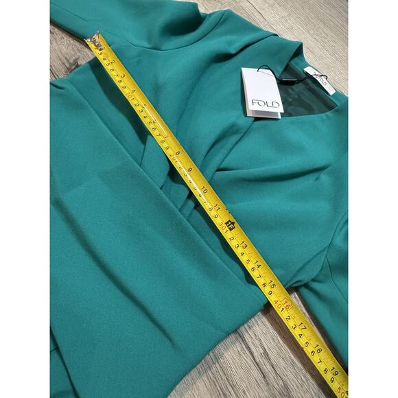 The Fold London NWT Belleville Top Tranquil Teal UK 8 US 4 Blouse Peplum - Picture 5 of 10